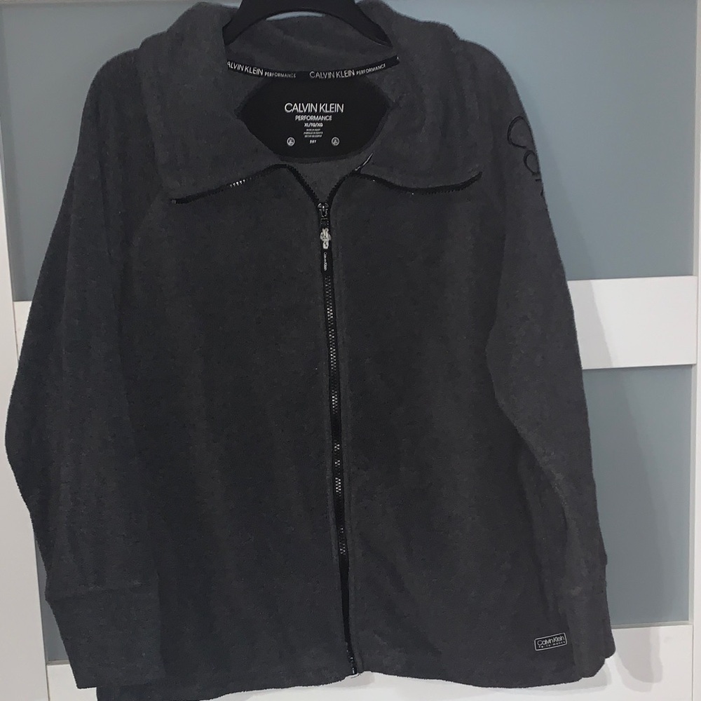 Calvin Klein Men's Charcoal Zip-Up Jacket